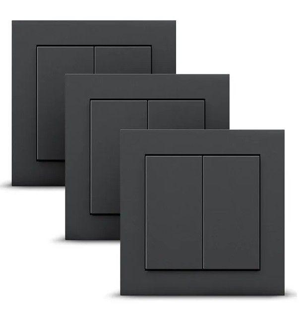Senic Friends Of Hue-Schalter - Anthrazit - 3er-Pack