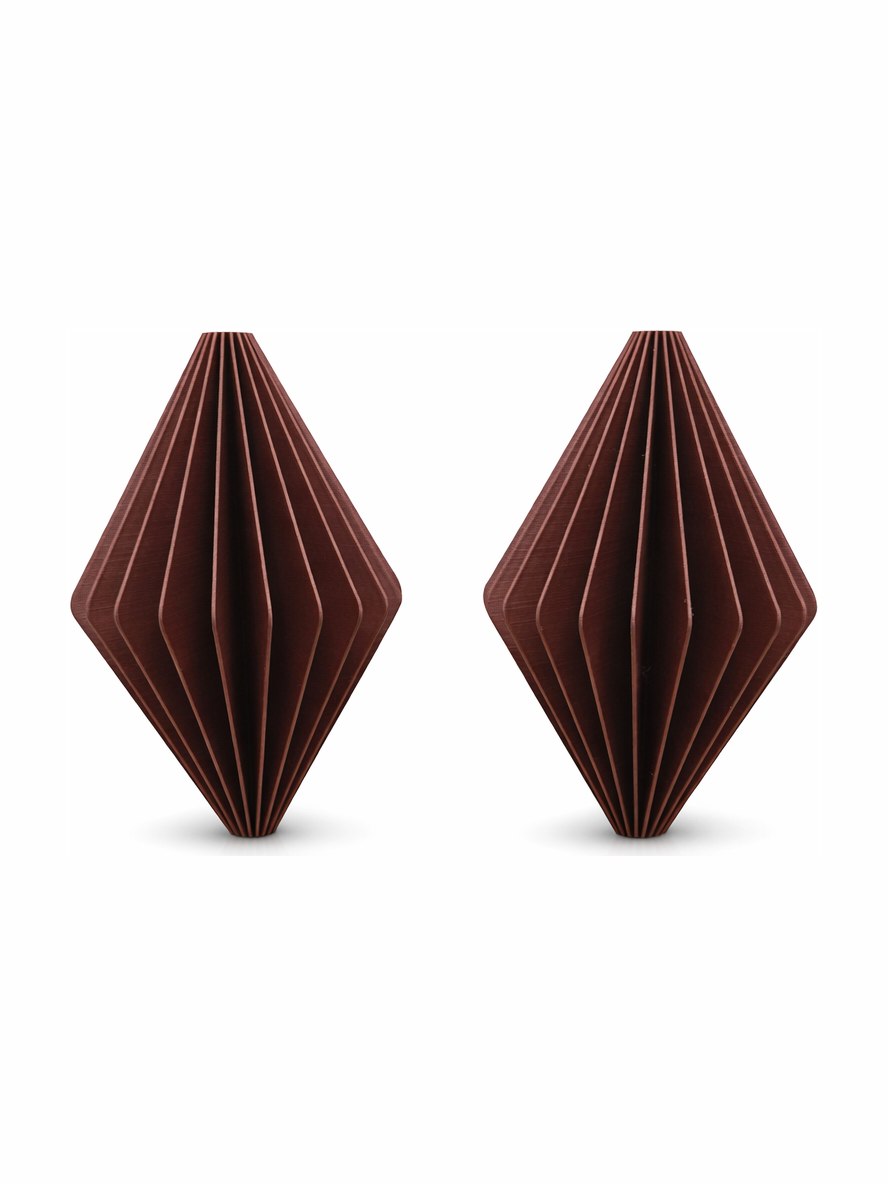 Simiu - Weihnachtsanhänger - 9 cm - Diamant - Bordeaux Rot - 2er-Pack