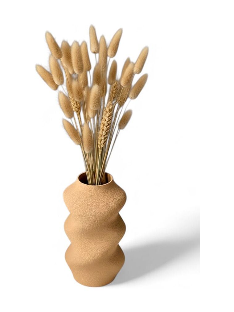 Simiu - SCRUNCHED - Vase - 21 cm - Beige