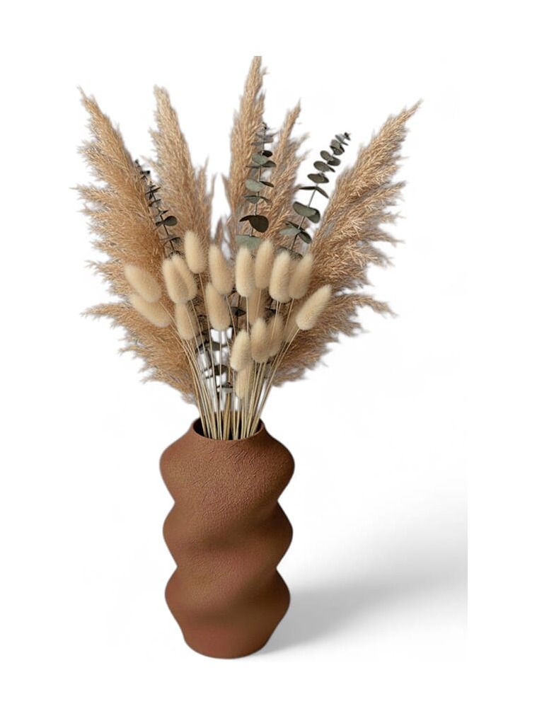 Simiu - SCRUNCHED - Vase - 21 cm - Mokka