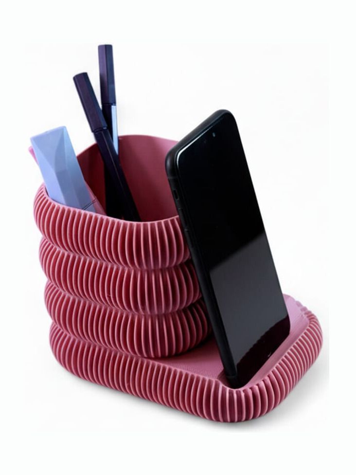 Simiu - LAMEL - Handy- und Stifthalter - Rosa - 10 cm hoch