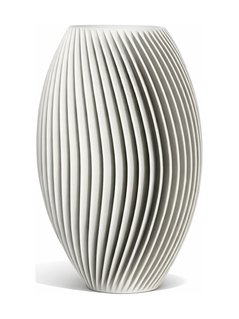 Simiu - LAMEL-Vase - 18 cm - Hellgrau