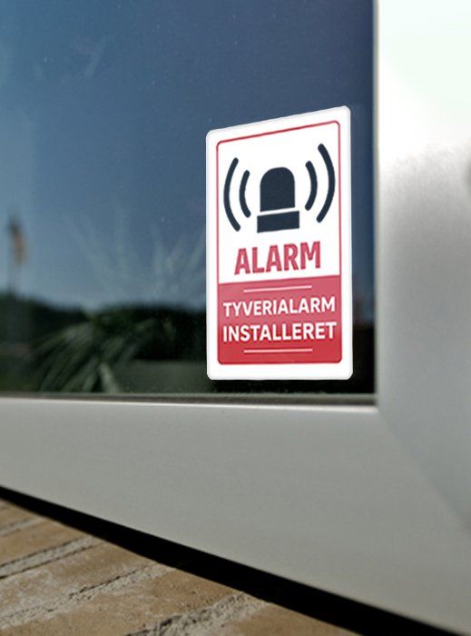 Alarmaufkleber - Modell 1 (Diebstahlalarm installiert)
