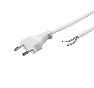 Weißes Kabel - 1,5 m - mit Stecker