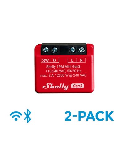Shelly - Plus 1PM Mini Gen3 (Dual pack)