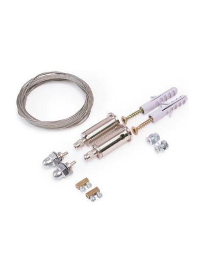Seil-Aufhängung für LED-Profil - Chrom - 3m - 10 kg pro Set