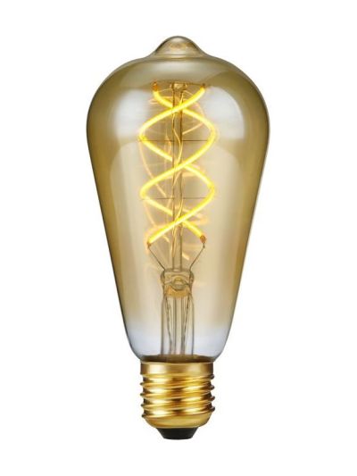 E27 - SPL FleX Double Helix - Amber - 320lm - 2000K - CRI 90 - Dimmbar