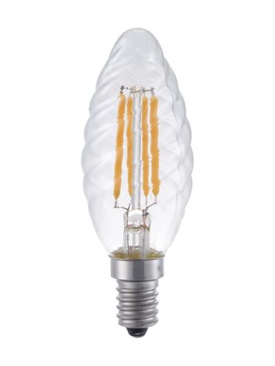 E14 - SPL Twisted Candle - Klar - 350lm - 2200K - CRI 90 - Dimmbar