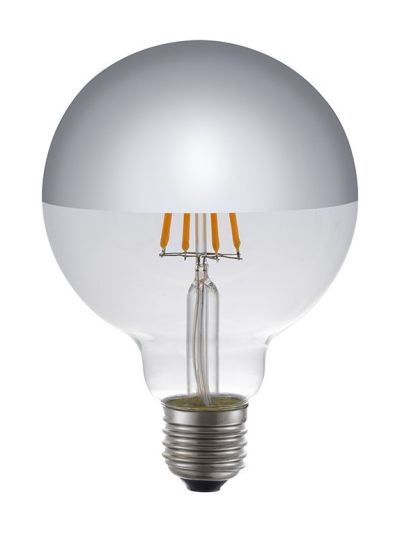 E27 - SPL Globe Top Mirror - Klar - Ø:95mm - 350lm - 2500K - CRI 80 - Dimmbar