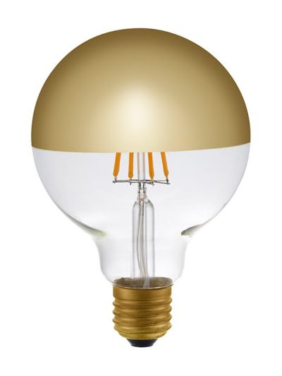E27 - SPL Globe Topspiegel - Amber - Ø:95mm - 350lm - 2500K - CRI 80 - Dimmbar