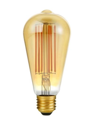 E27 - SPL Rustika - Amber - Ø:64mm - 550lm - 2200K - CRI 90 - Dimmbar