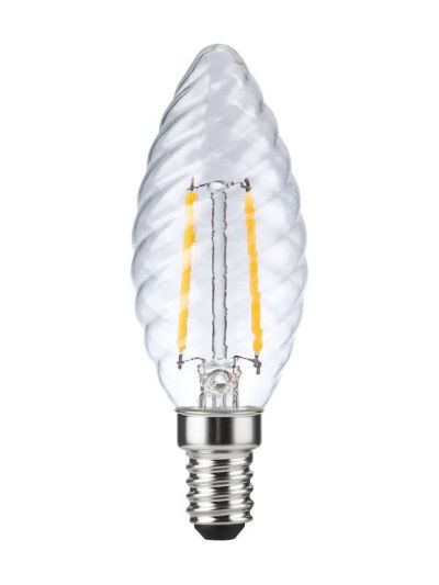 E14 - SPL Twisted Candle - Klar - Ø:35mm - 150lm - 2500K - CRI 90 - Dimmbar