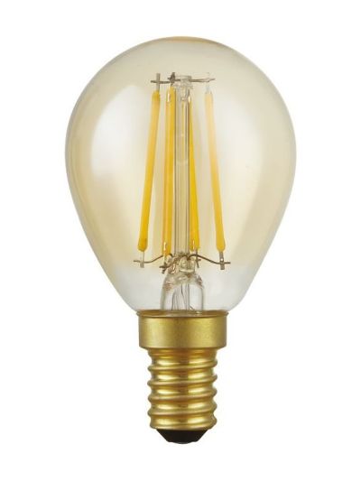 E14 - SPL Ball E14 - Amber - Ø:45mm - 470lm - 2200K - CRI 90 - Dimmbar
