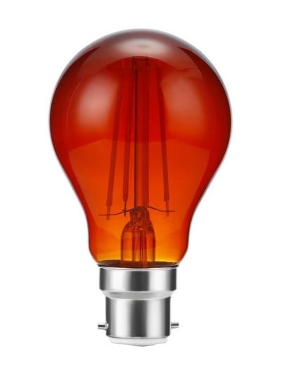 Ba22d - SPL Ba22d Fire Flame - Amber - Ø:60mm - 270lm - CRI 82 - Dimmbar