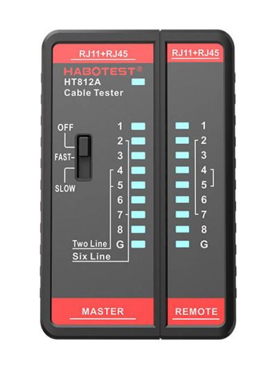 Netzwerkkabeltester - Habotest HT812A RJ45/RJ14/RJ12/RJ9