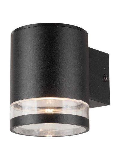 V-Tac 1W Solar-Wandleuchte LED mit Sensor - Schwarz, IP54, 70lm, 3 Jahre Garantie