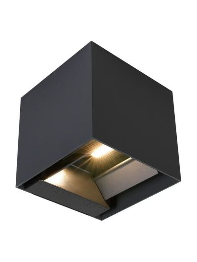 V-Tac 9W Solar-Wandleuchte LED - Schwarz, Sensor, IP65, 860 lm, 4000K