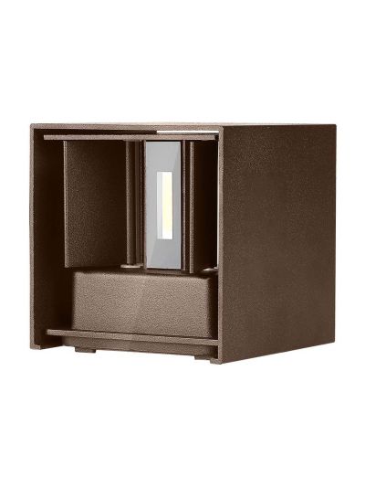 V-Tac 11W LED Corten-Wandleuchte - Eckig, einstellbarer Abstrahlwinkel, IP65 für außen, inkl. Leuchtmittel