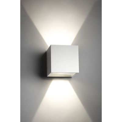 V-Tac 6W LED weiße Wandleuchte - Eckig, einstellbarer Abstrahlwinkel, IP65 für außen, 230V, inkl. Leuchtmittel - 4000K