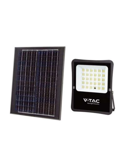 V-Tac - Solar-Fluter - 20W Solarpanel - Schwarz - Fernbedienung - 2400lm - RA80 - IP65 - 4000K