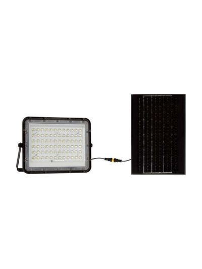V-Tac Solar-Fluter LED 1200lm - Schwarz, inkl. 15W-Solarpanel, Fernbedienung, Akku, IP65