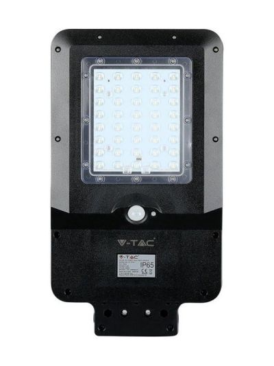 V-Tac 15W Solar-Straßenleuchte LED - Schwarz, inkl. Solarzelle, Sensor, IP65