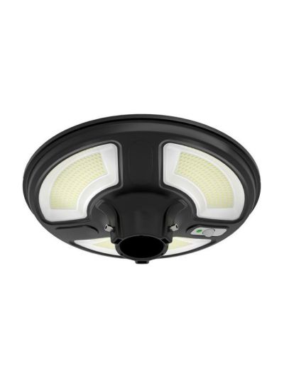 V-Tac 7,5W Solar-Gartenleuchte LED - Schwarz, Ø42 cm, mit Solarzelle, Sensor und IP65