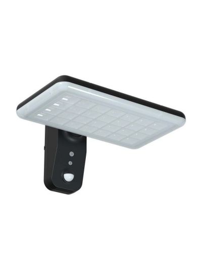 V-Tac 15W Solar-Wandleuchte LED - Schwarz, Sensor, IP65, 2000lm (3 Jahre Herstellergarantie)