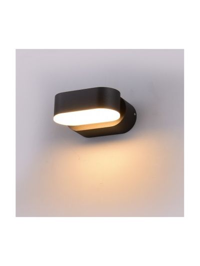 V-Tac 6W LED-Außenwandleuchte - Oval, drehbar 350 Grad, IP65, inkl. Leuchtmittel