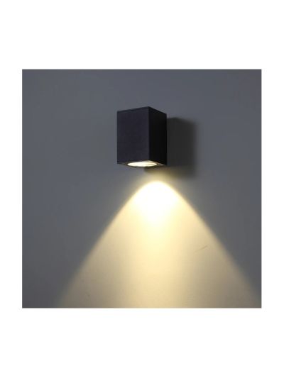 LEDlife Schwarze eckige Wandleuchte 3W für Innen/Außen IP65 inkl. Leuchtmittel - 230V 330lm RA80