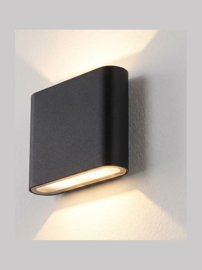 LEDlife DuoLume 8W Wandleuchte Schwarz inkl. Leuchtmittel IP65 Innen/Außen 230V 650lm RA 80