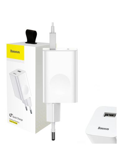 Baseus - Schnellladegerät für USB-Geräte - Weiß
