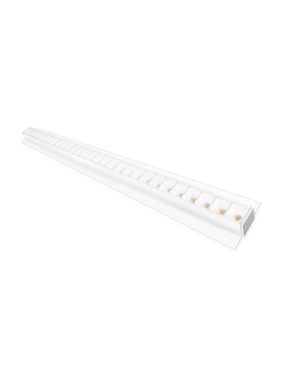 HiluX - Troldtekt LED-Leiste UGR<19 - 60 cm - 24W - 4000K - CRI92 - 35 mm Platte - Weiß/Weiß