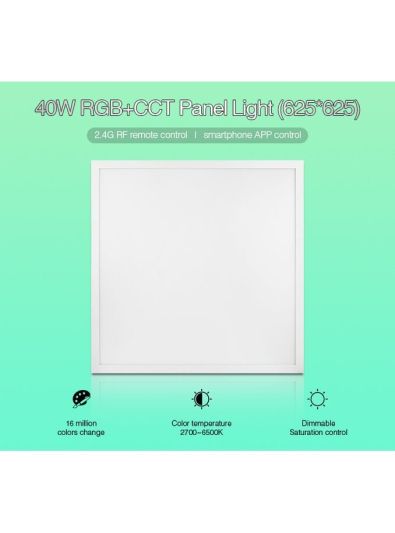 Miboxer - LED-Panel - Quadratisch - 620x620mm - 40W - RGB-CCT - 2,4GHz RF