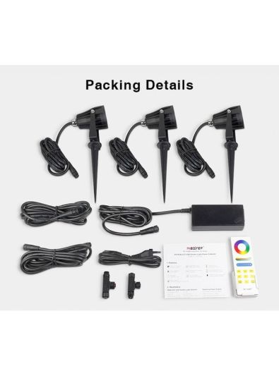 Miboxer - Gartenleuchte - 5,7W - RGB-CCT - Set 3 Stk - WiFi - 2.4GHz RF