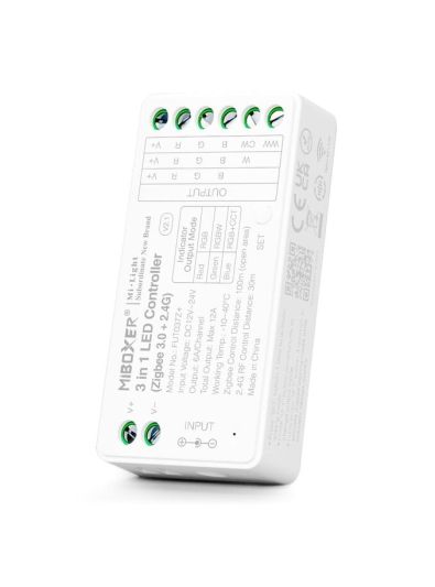 Miboxer - LED-Controller - 3-in-1 - RGB-CCT - DC12/24V - Zigbee 3.0 - 12A