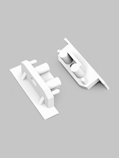 Endkappen für GROOVE10 Gen2 SQ - Weiß mit Loch - 20 Stk.