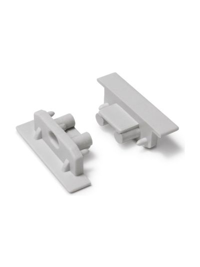Endstücke für GROOVE10 Gen2 SQ - Grau m. Loch - 20 Stk.