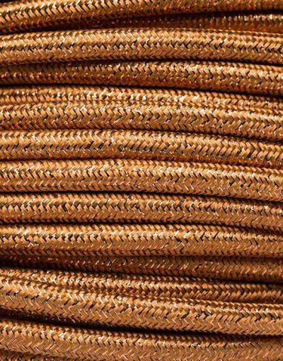 Goldenes Glitzer-Textilkabel
