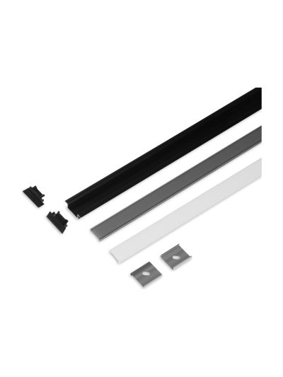Aluminiumprofil - Model G für Philips Hue und WiZ - Schwarz
