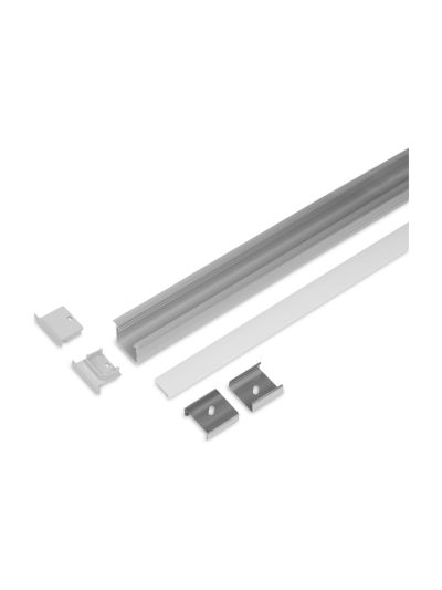Aluminiumprofil - Modell L (Einbau) - 20mm LED-Streifen - Alu