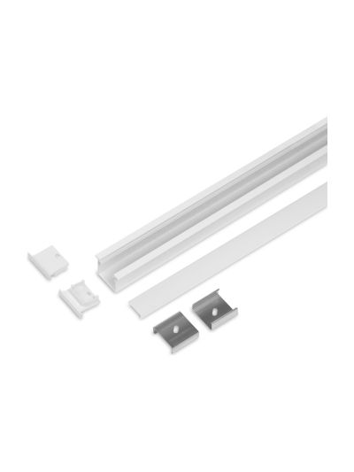 Aluminiumprofil - Model L (Einbau) - 20mm LED-Streifen - Weiß