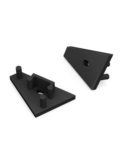 Endstücke für CORNER10 Gen2 - Schwarz m. Loch - 20 Stk.