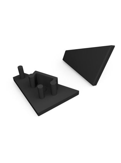 Endkappen für CORNER10 Gen2 - Schwarz - 20 Stk.