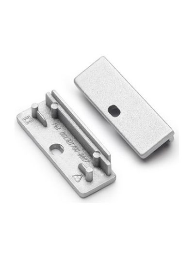 Endkappe für WIDE24 - Silber m. Loch - 20 Stk