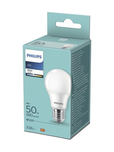 E27 - Philips LED-Leuchtmittel - 7W - 680lm - 3000K - Matt