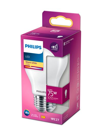 E27 - Philips LED-Leuchtmittel - Matt - 8,5W - 1055lm