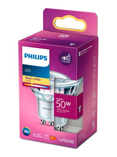 GU10 - Philips LED-Strahler 4,6 W - 355 lm