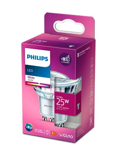 GU10 - Philips LED-Strahler 2,7 W - 225 lm - 3000 K