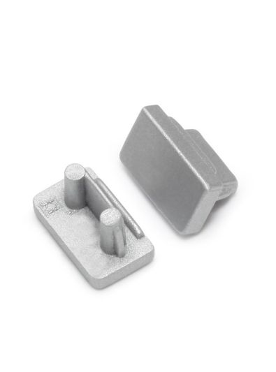 Endkappen für SLIM8 - Silber - 20 Stk